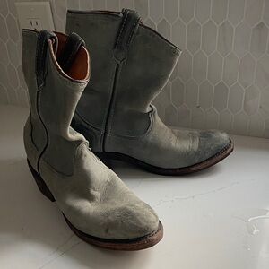 Vintage Gray Leather Boots